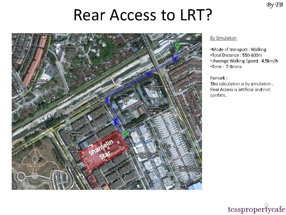 Proposed rear access of Shamelin Star?