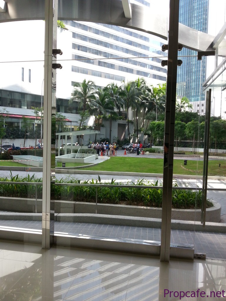 front lawn viewing from reception area