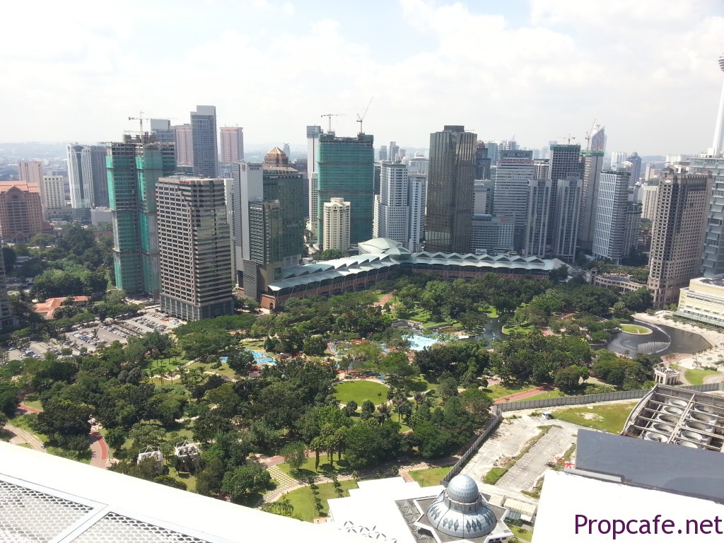 KLCC park view from Sky Lounge at 40th Storey.